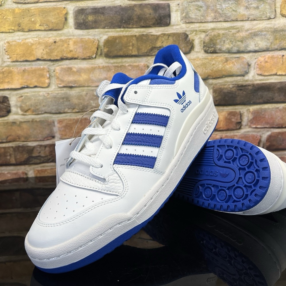 Mens Size 13 - Adidas Originals Forum Low CL White Royal Blue Sneakers IH7829
